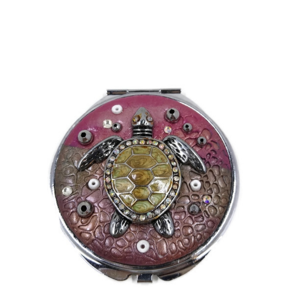 Turtle Compact Mirror cosmetic make-up vanity souv